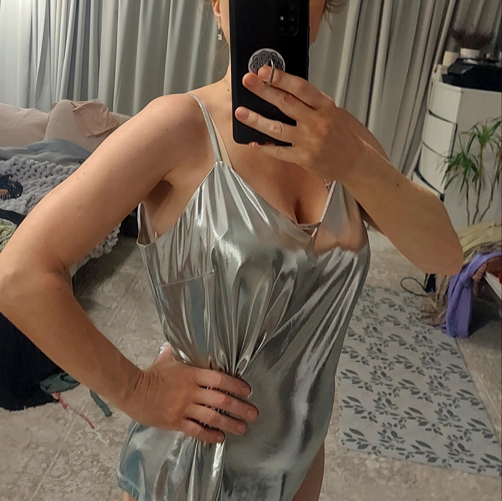 Allegra K metallic cami
